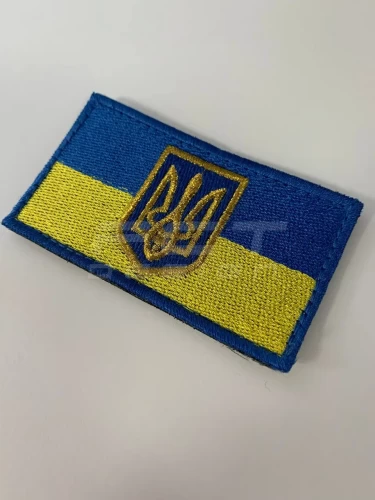 Прапорець на рукав тризуб на липучці