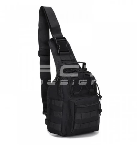 Сумка тактична через плече чорна, хакі, койот