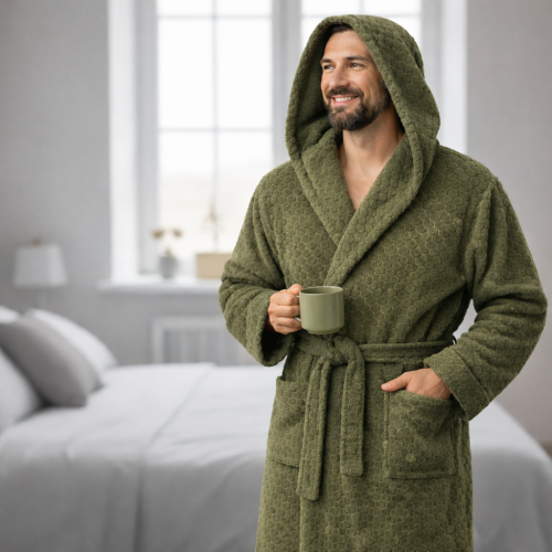 Халат з капюшоном Гексагон соти Хакі S S