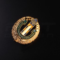 Беретний знак Кокарда Прикордонної Служби України пластик ДПСУ