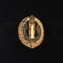 Беретний знак Кокарда Прикордонної Служби України пластик ДПСУ