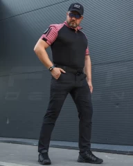 Убакс бойова сорочка короткий рукав URBAN в клітинку червона