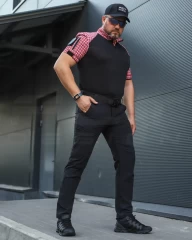 Убакс бойова сорочка короткий рукав URBAN в клітинку червона