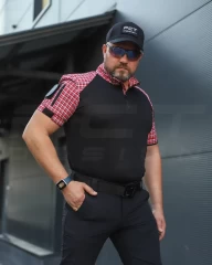 Убакс бойова сорочка короткий рукав URBAN в клітинку червона