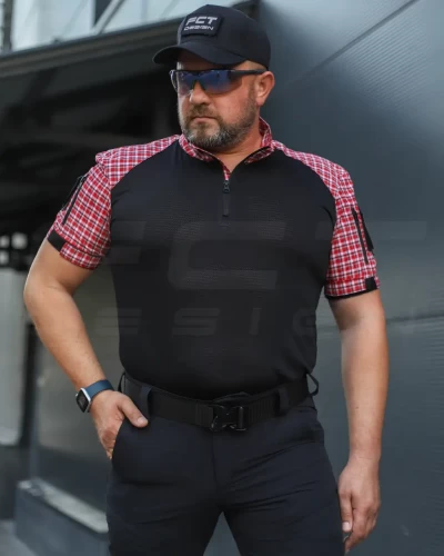 Убакс бойова сорочка короткий рукав URBAN в клітинку червона 44 44