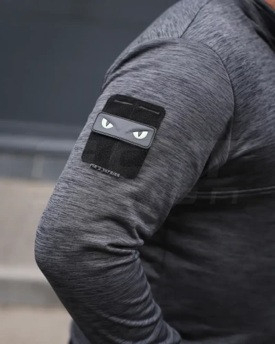 Кофта тактическая Урбан Спандекс Меланж с молнией под горло Серая 42