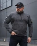 Кофта тактическая Урбан Спандекс Меланж с молнией под горло Серая 42