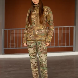 Кофта фліс жіноча соти Гексагон на блискавці Мультикам