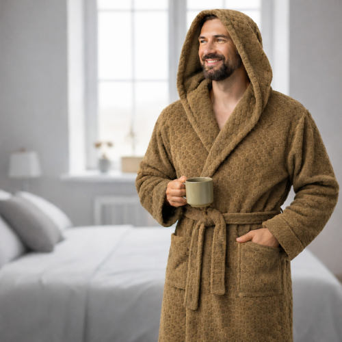 Халат з капюшоном Гексагон соти Койот S S