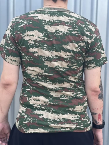 Футболка Коттон зеленый камуфляж Pattern 1 44