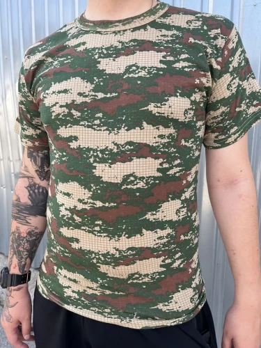 Футболка Коттон зеленый камуфляж Pattern 1 44
