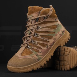 Ботинки тактические зимние Викинг кожа Crazy Horse натуральная шерсть Мультикам