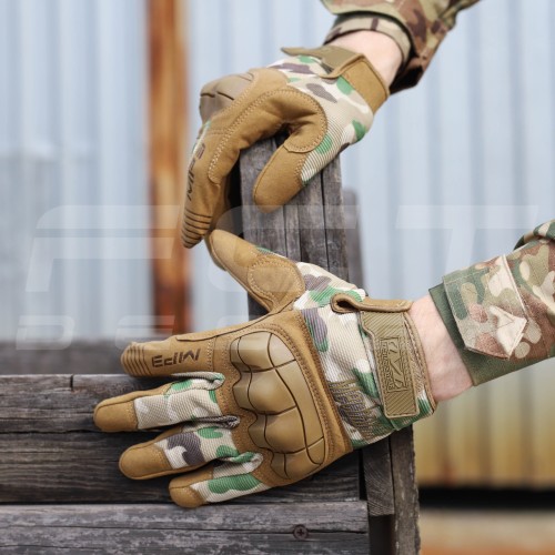 Рукавиці тактичні Mechanix M-Pact 3 з кісточками Мультикам