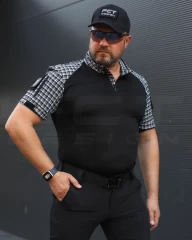 Убакс бойова сорочка короткий рукав URBAN в клітинку синя