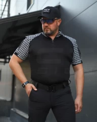 Убакс бойова сорочка короткий рукав URBAN в клітинку синя