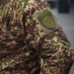 Кофта флис соты Гексагон на молнии Хищник пиксель G-0822