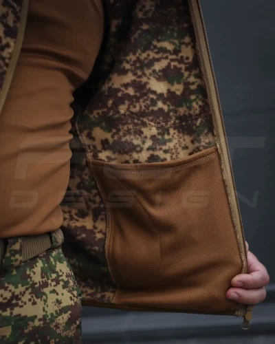 Кофта фліс соти Гексагон на блискавці Хижак піксель G-0822 40-42/3 40-42/3