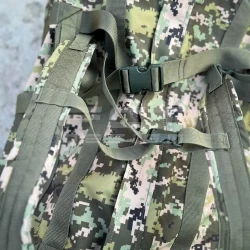 Сумка транспортная баул - рюкзак военный непромокаемый 110л пиксель