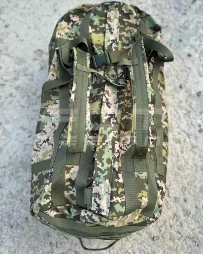 Сумка транспортна баул - рюкзак військовий непромокаючий 110л піксель