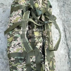 Сумка транспортная баул - рюкзак военный непромокаемый 110л пиксель