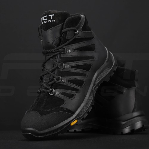 Черевики тактичні зимові Вікінг шкіра Crazy Horse натуральна вовна чорні 36 36