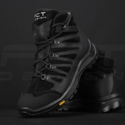 Ботинки тактические зимние Викинг кожа Crazy Horse натуральная шерсть черные