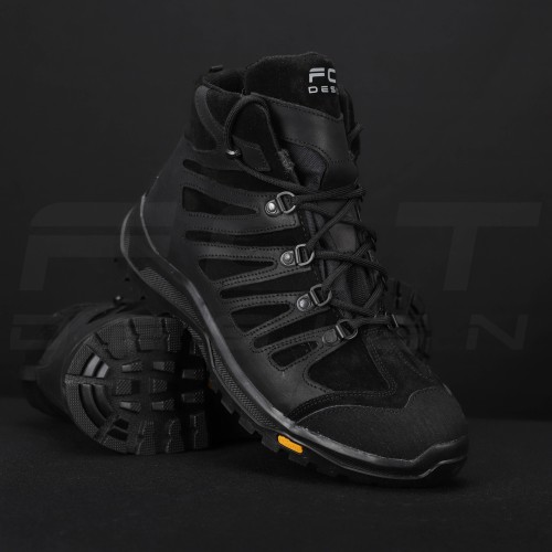 Черевики тактичні зимові Вікінг шкіра Crazy Horse натуральна вовна чорні 36 36