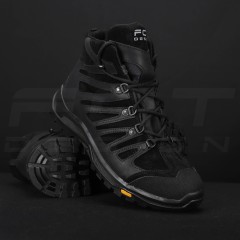 Черевики тактичні зимові Вікінг шкіра Crazy Horse натуральна вовна чорні