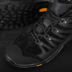 Ботинки тактические зимние Викинг кожа Crazy Horse натуральная шерсть черные