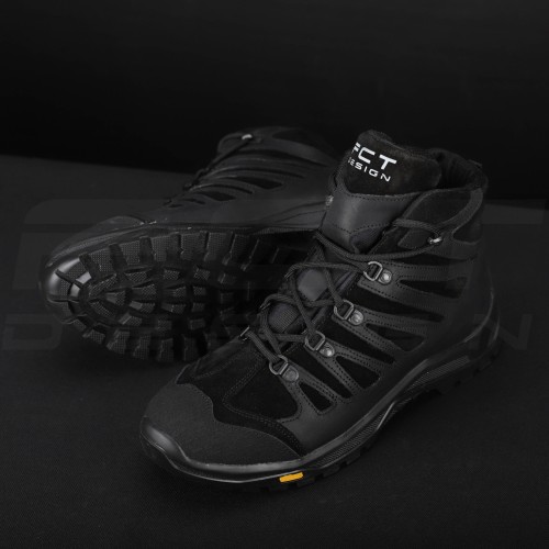 Черевики тактичні зимові Вікінг шкіра Crazy Horse натуральна вовна чорні 36 36