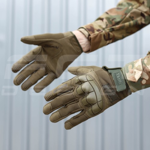 Рукавиці тактичні Mechanix M-Pact 3 з кісточками Хакі