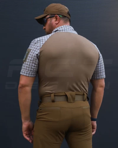 Убакс бойова сорочка короткий рукав URBAN Мокко в клітинку койот 44 44