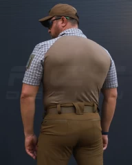 Убакс бойова сорочка короткий рукав URBAN Мокко в клітинку койот