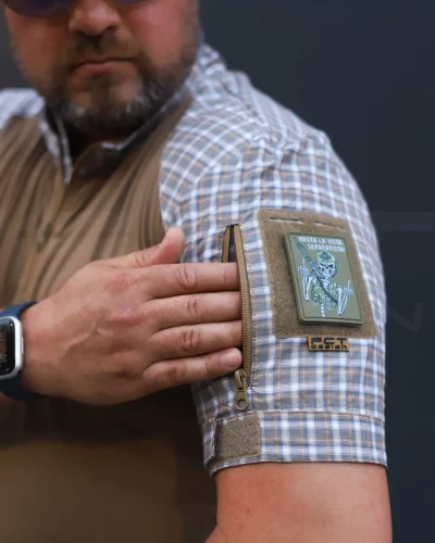 Убакс бойова сорочка короткий рукав URBAN Мокко в клітинку койот 44 44