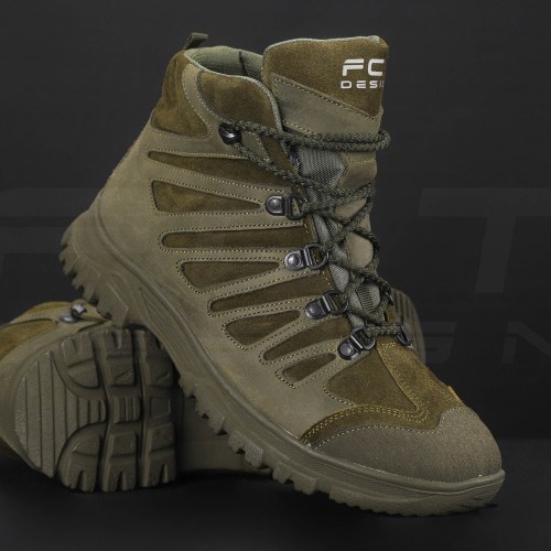 Черевики тактичні зимові Вікінг шкіра Crazy Horse натуральна шерсть хакі 36 36