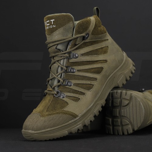 Черевики тактичні зимові Вікінг шкіра Crazy Horse натуральна шерсть хакі 36 36