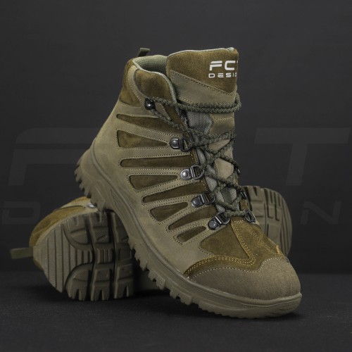 Черевики тактичні зимові Вікінг шкіра Crazy Horse натуральна шерсть хакі 36 36