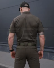 Футболка поло ЗСУ вологовідвідна CoolPass хакі