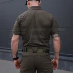 Футболка Поло ВСУ влагоотводящая CoolPass хаки