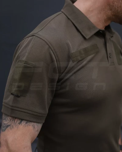 Футболка поло ЗСУ вологовідвідна CoolPass хакі 42 42