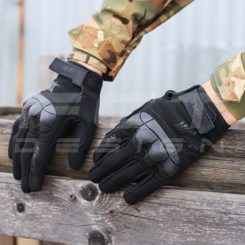 Рукавиці тактичні Mechanix M-Pact 3 з кісточками Чорні