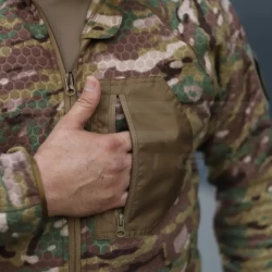 Кофта флис соты Гексагон на молнии Мультикам