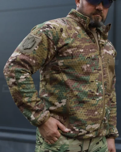 Кофта фліс соти Гексагон на блискавці Мультикам 40-42/3 40-42/3