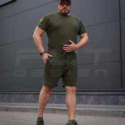 Комплект Футболка Комбат + Шорты тактические Zara Хаки