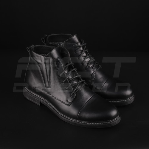 Ботинки из хромовой кожи с зимним утеплителем Gore-Tex Черные 40