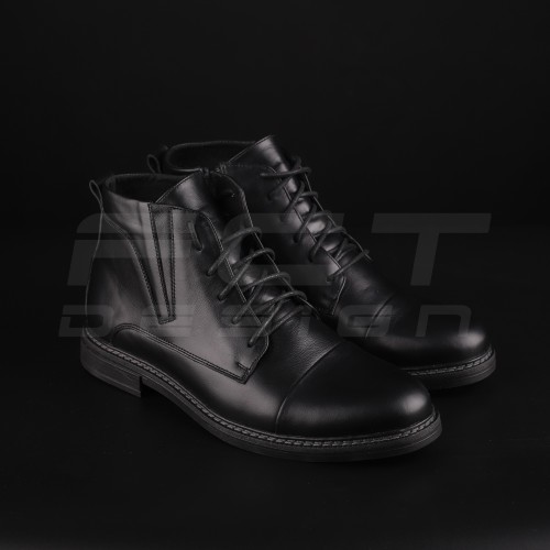 Ботинки из хромовой кожи с зимним утеплителем Gore-Tex Черные 40