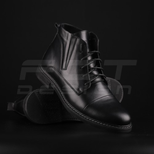 Ботинки из хромовой кожи с зимним утеплителем Gore-Tex Черные 40