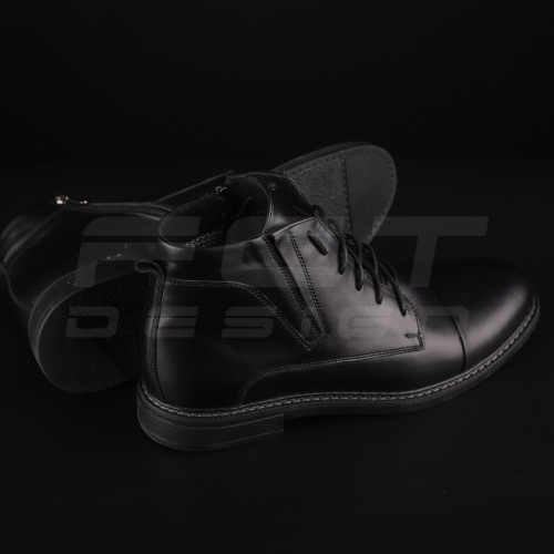 Ботинки из хромовой кожи с зимним утеплителем Gore-Tex Черные 40