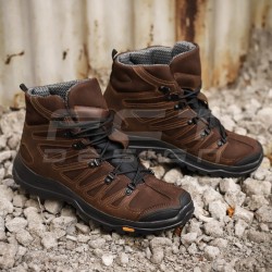Ботинки зимние Викинг кожа полушерсть коричневые
