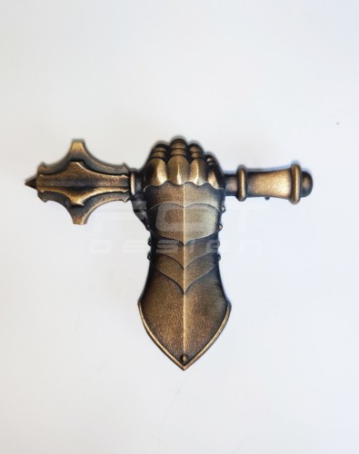 Беретний знак кокарда танкових військ України метал  